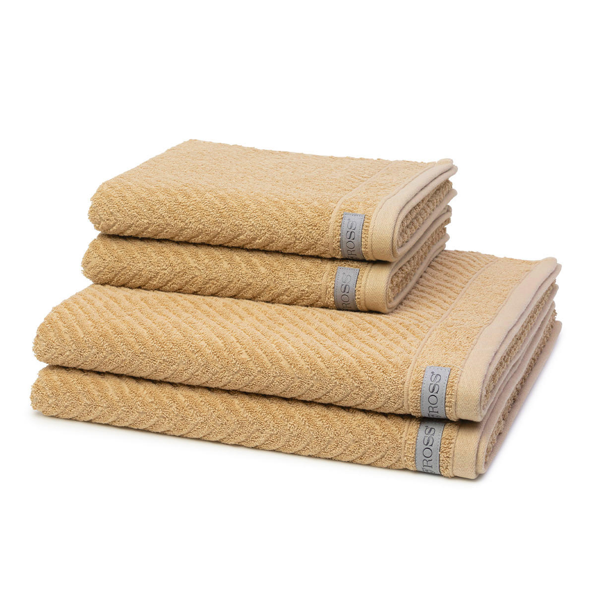 FROTTIERSET Smart 4-teilig - Braun, Textil (50/100cm) - Ross