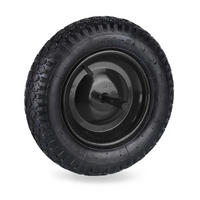 SCHUBKARRENRAD - Schwarz, Kunststoff/Metall (36/36/24cm) - Relaxdays