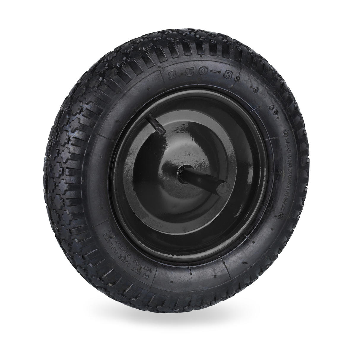 SCHUBKARRENRAD - Schwarz, Kunststoff/Metall (36/36/24cm) - Relaxdays