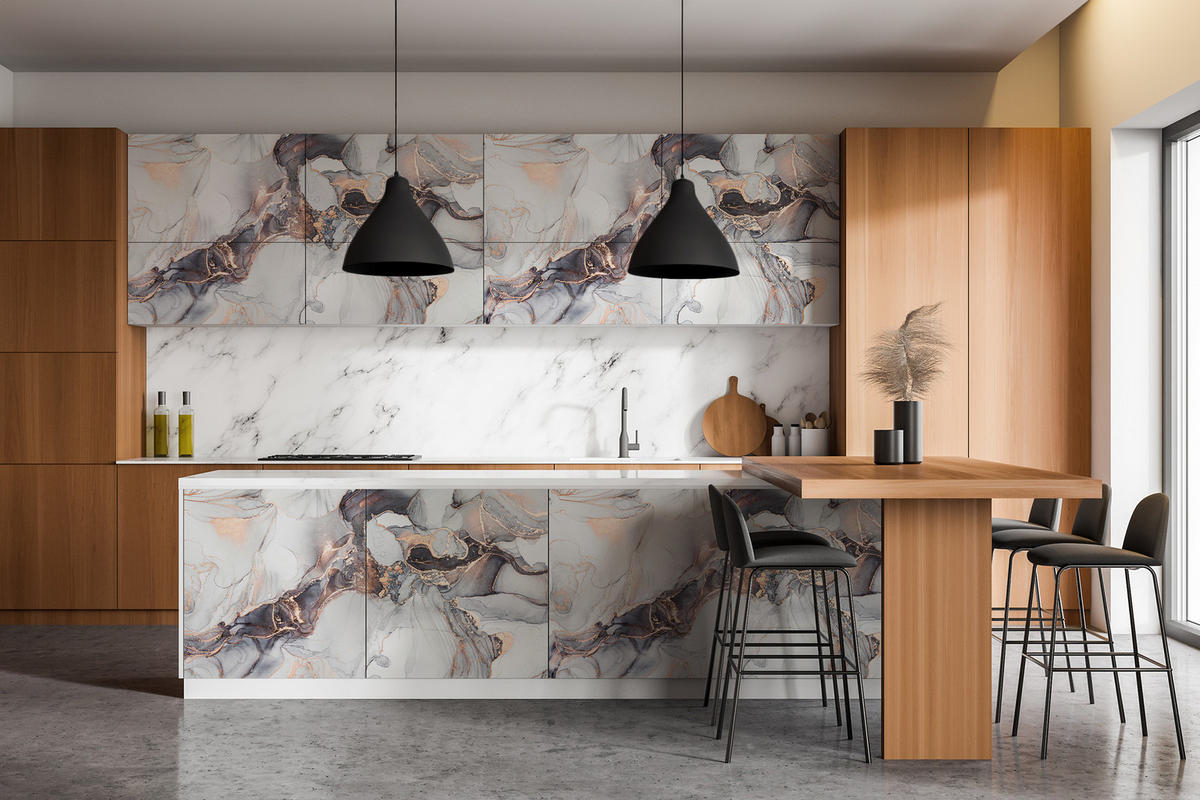 MÖBLAUFKLEBER 100x50 cm grau - Petrol, Kunststoff (100/50/0.1cm) - Wallfluent