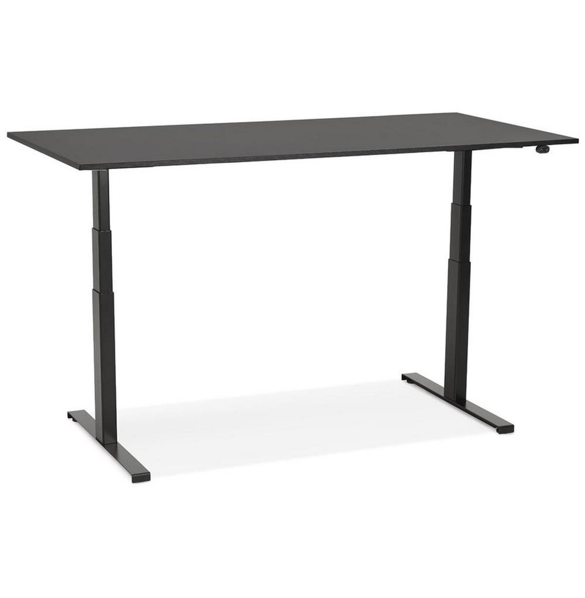 SCHREIBTISCH Höhenverstellbar Elektrisch Ergonomisch XARIX, Schwarz 160x80x127 cm - Schwarz, Holzwerkstoff/Metall (80/160/127cm) - KADIMA DESIGN