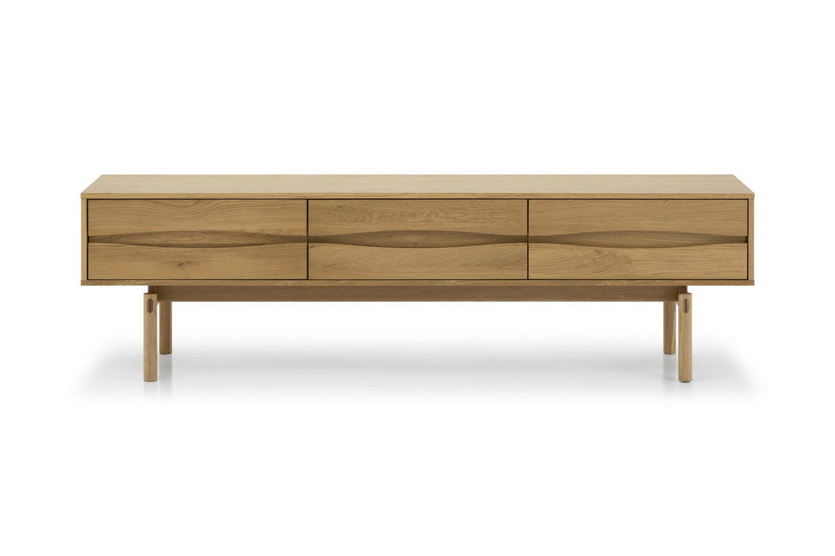 TV-MÖBEL Celeste, Natur Massiveiche - Beige, Holz (45/53/186cm) - WOODEK