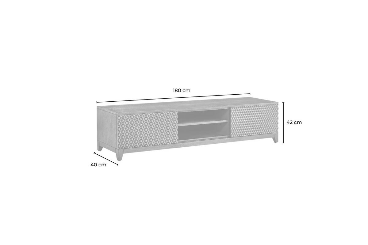 LOWBOARD COPAS Braun Holz - Braun, Eichenholz/Holz (180/42/40cm) - KAWOLA