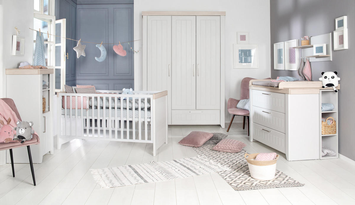 BABYBETT Helene 70 x 140 cm - Hellgrau, Holzwerkstoff (70/140cm) - Roba