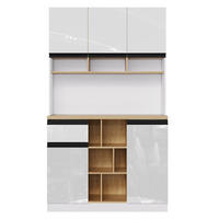 KÜCHENBUFFET mit 1 Schubladen und verstellbaren Einlegeböden, 105 x 45 x 185 cm, Weiß, MDF - Weiß, Holzwerkstoff (105/185/45cm) - SONNENH