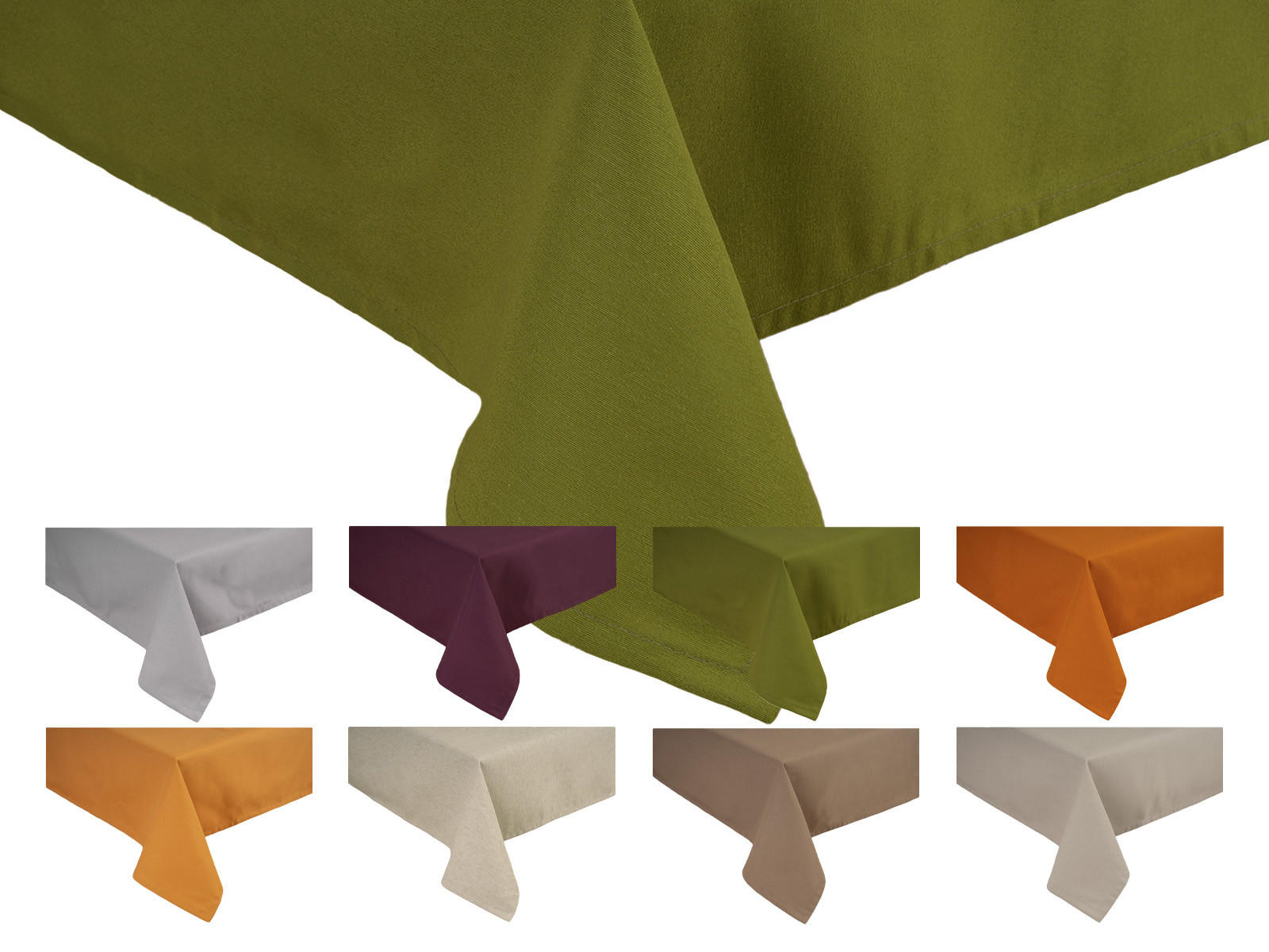 TISCHDECKE Wunschton moosbild-grün 130/170 cm - Grün, Textil (130/170cm) - beties Heimtextil