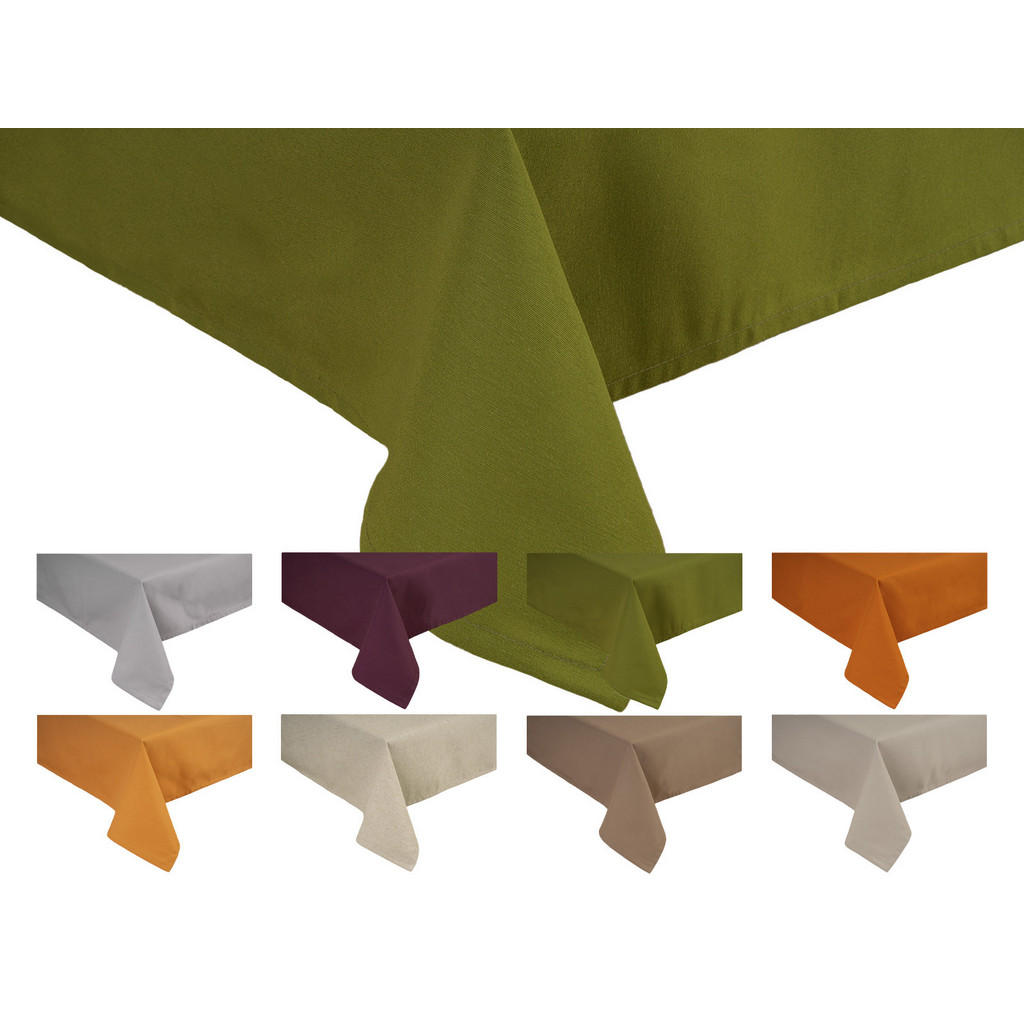 Thumbnail - beties Heimtextil Tischdecke, Grün, Textil, Uni, Rechteckig, 130x220 cm, Oeko-Tex® Standard 100, Wohntextilien, Tischwäs...