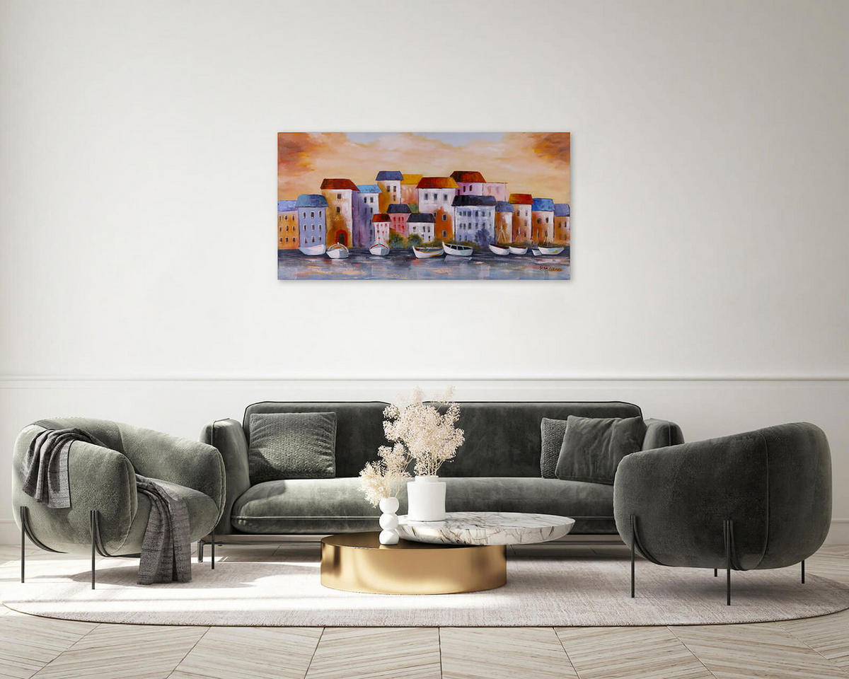 ACRYLBILD HANDGEMALT 120/60 cm - Multicolor, Holz/Textil (120/60cm) - KUNSTLOFT
