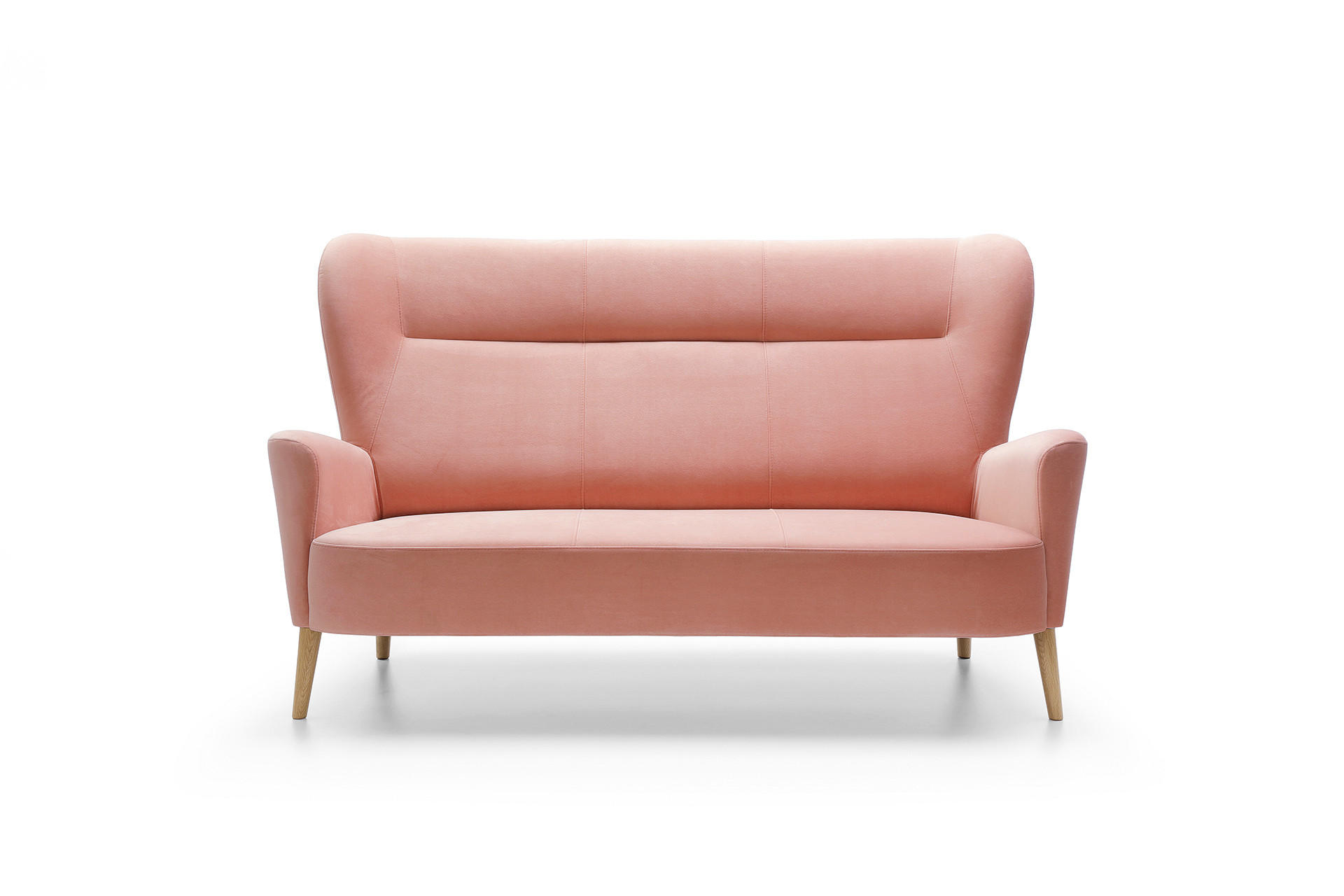 BETTSOFA RYZE Rosa Velours-Stoff - Rosa, Textil (93/110/189cm) - MASSENO