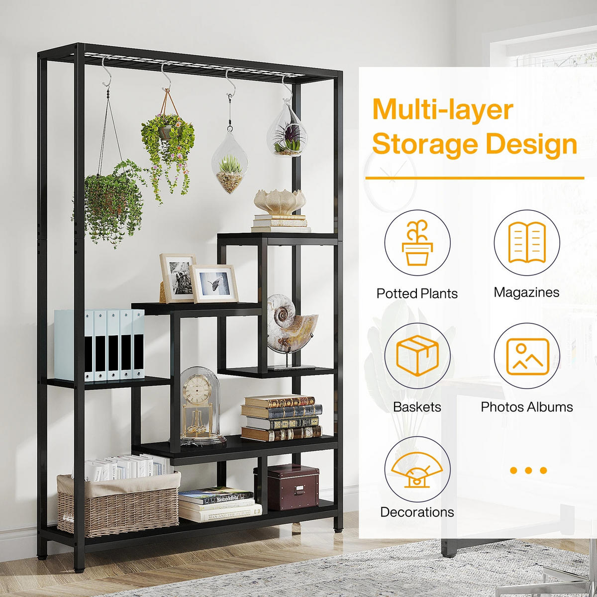 PFLANZENREGAL 5-stufig Braun - Braun, Holz (100/180/30cm) - Beaface