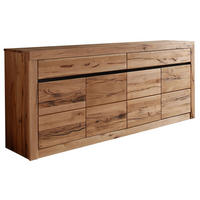 SIDEBOARD Wildeiche / Zerreiche 202x43x80 natur geölt MONTREUX #152 - Braun, Holz (202/80/43cm) - Massivmoebel24
