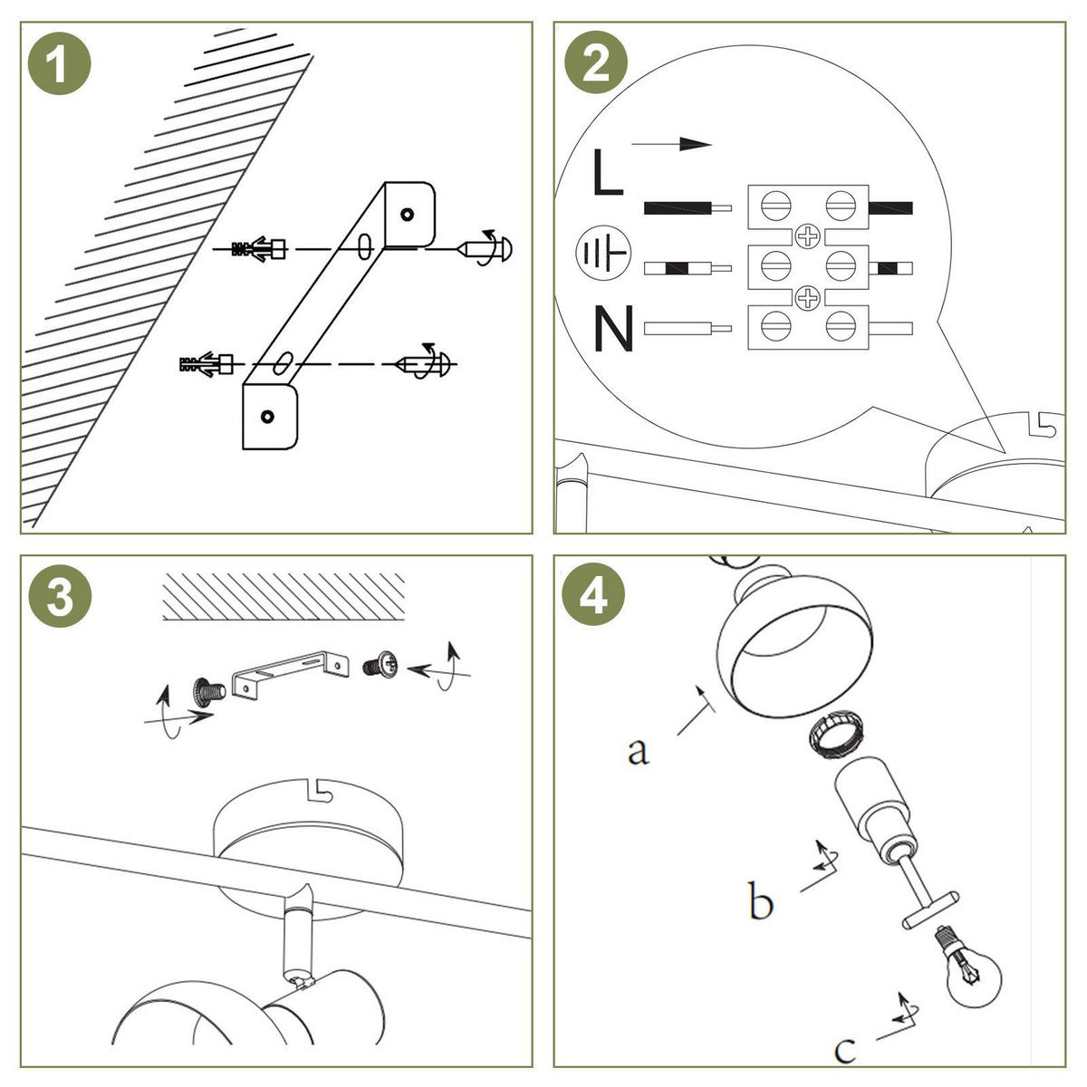 DECKENLEUCHTE Leyva 41.2/11/15.5cm - Schwarz, Metall (41.2/11/15.5cm) - Nettlife