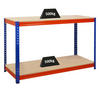WERKBANK Strong Beast 90x150x60 cm Fachlast 500 kg Blau-Orange - Orange, Metall (150/90/60cm) - PROREGAL