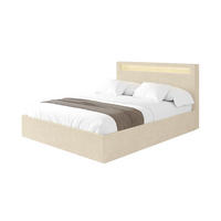 POLSTERBETT mit Bettkasten und Lattenrost, Boxbett ohne Matratze - GOLA 180x200 Beige - Beige, Holzwerkstoff/Textil (180/200cm) - ALTDECOR