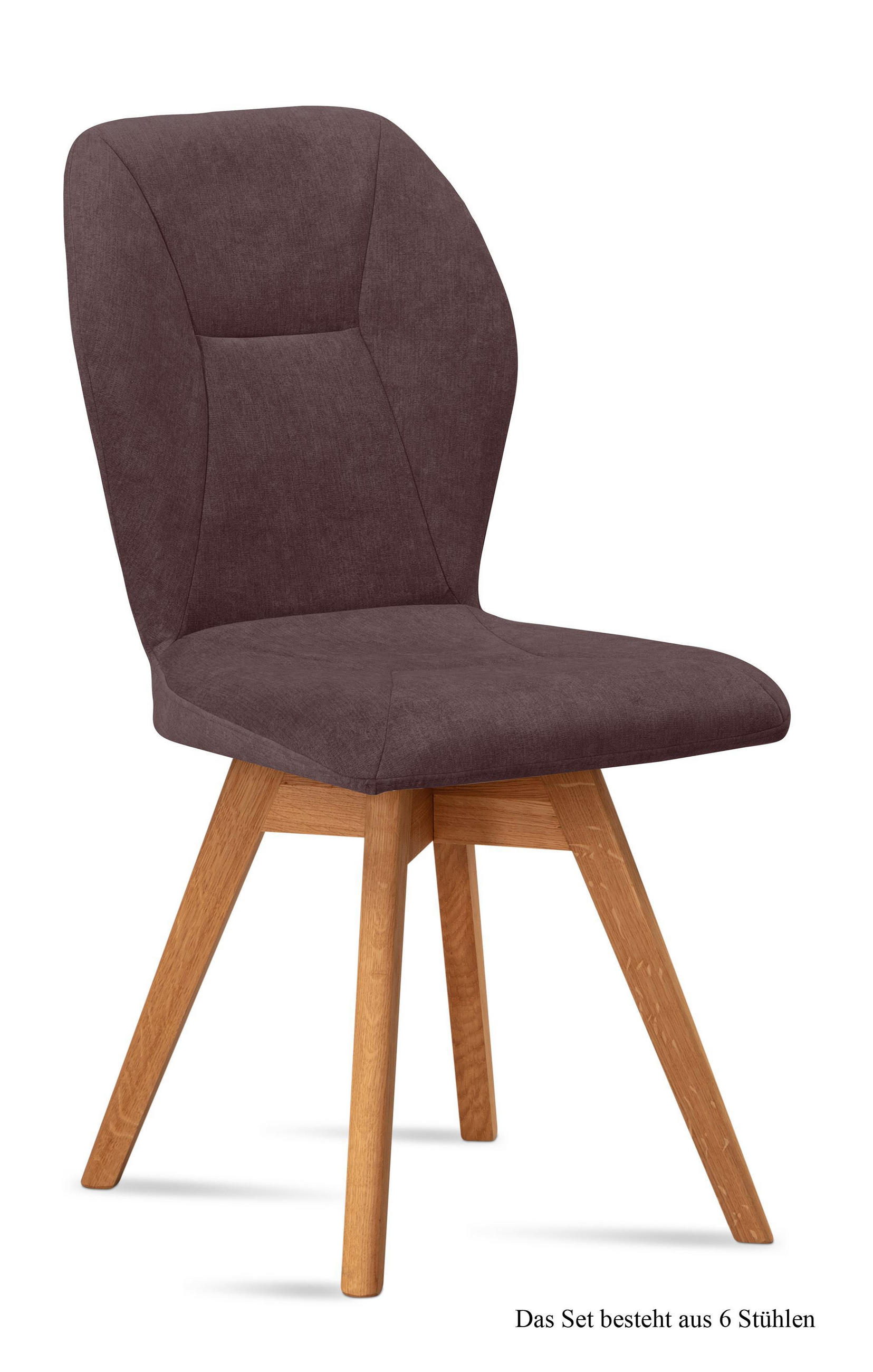 ESSZIMMERSTUHL drehbar (6er-Set) Draga 51x92x60 Eiche geölt/Braun - Eichefarben/Braun, Kunststoff (60/92/51cm) - 58aufmkessel