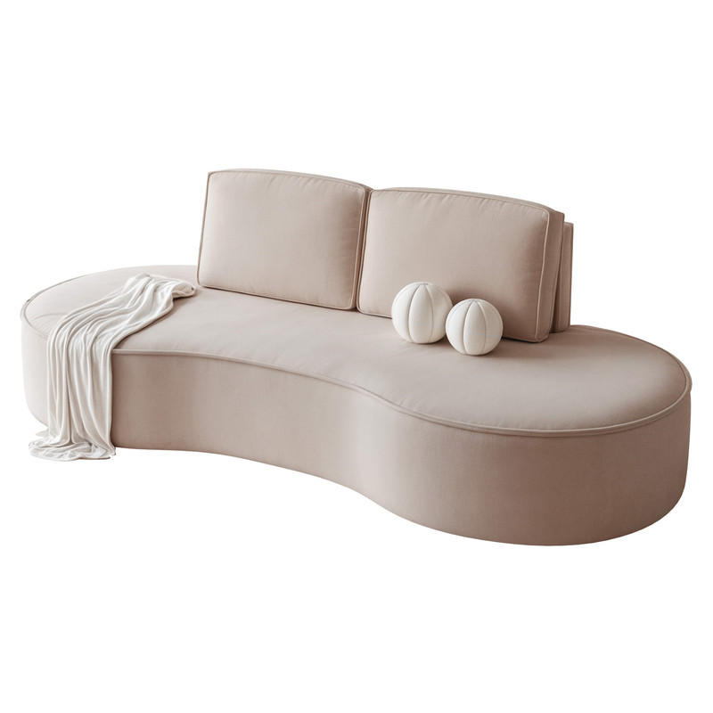 2-SITZER-SOFA SOFIA Veloursstoff in Braun - Braun, Holzwerkstoff/Kunststoff (234/88/101cm) - Idohome