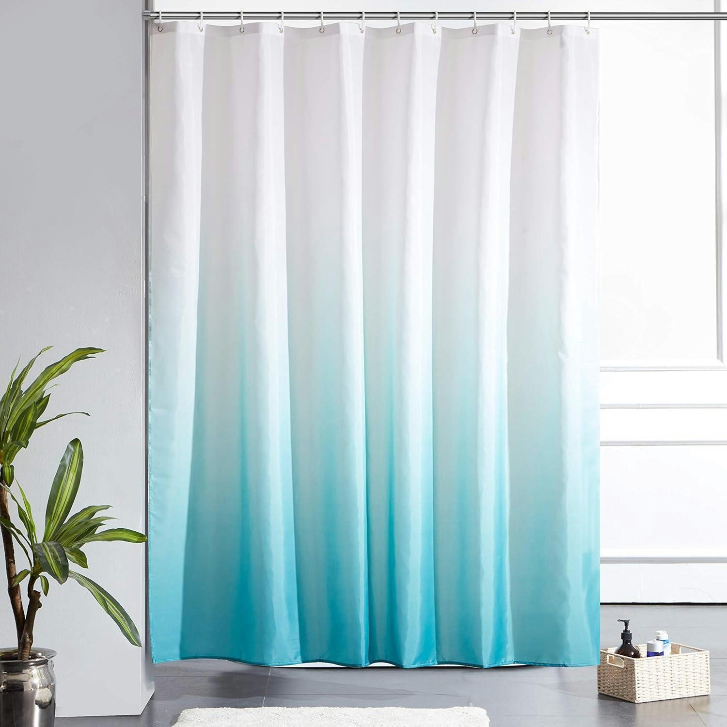 DUSCHVORHANG 180 x 180 cm Aquamarin - Türkis, Textil (180/180cm)