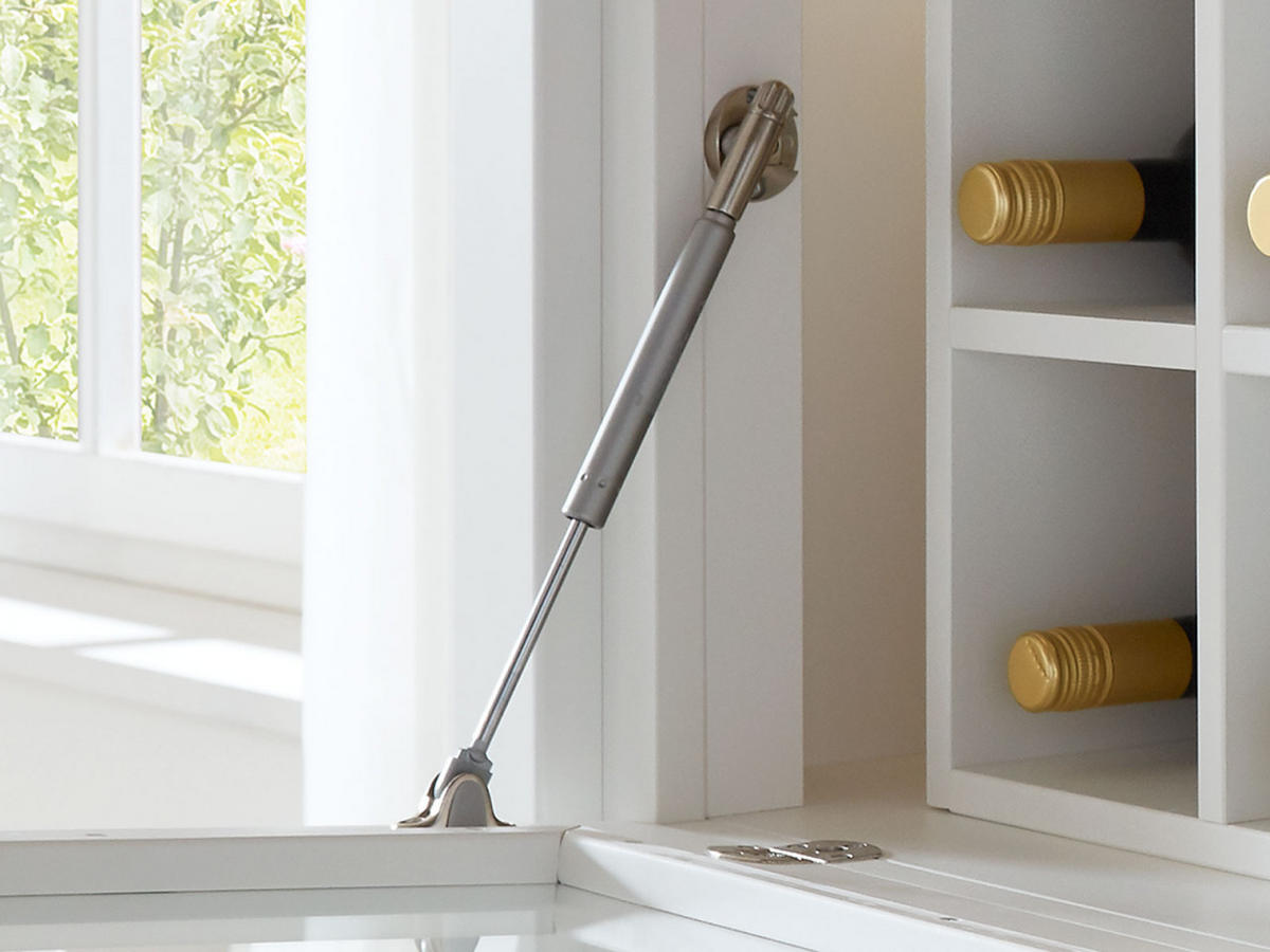 BARSCHRANK weiß Olbia Wildeiche 151/48/146 cm - Weiß/Braun, Holz (151/146/48cm) - Casamia Massive Möbel