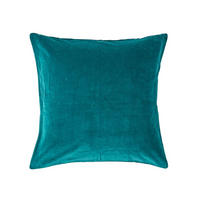 KISSENHÜLLE Baumwollsamt petrol 60/60 cm - Petrol, Textil (60/60cm) - Homescapes