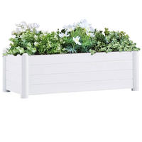 GARTEN-HOCHBEET PP Weiß 100x43x35 cm - Weiß, Kunststoff (100/35/43cm) - furnicato