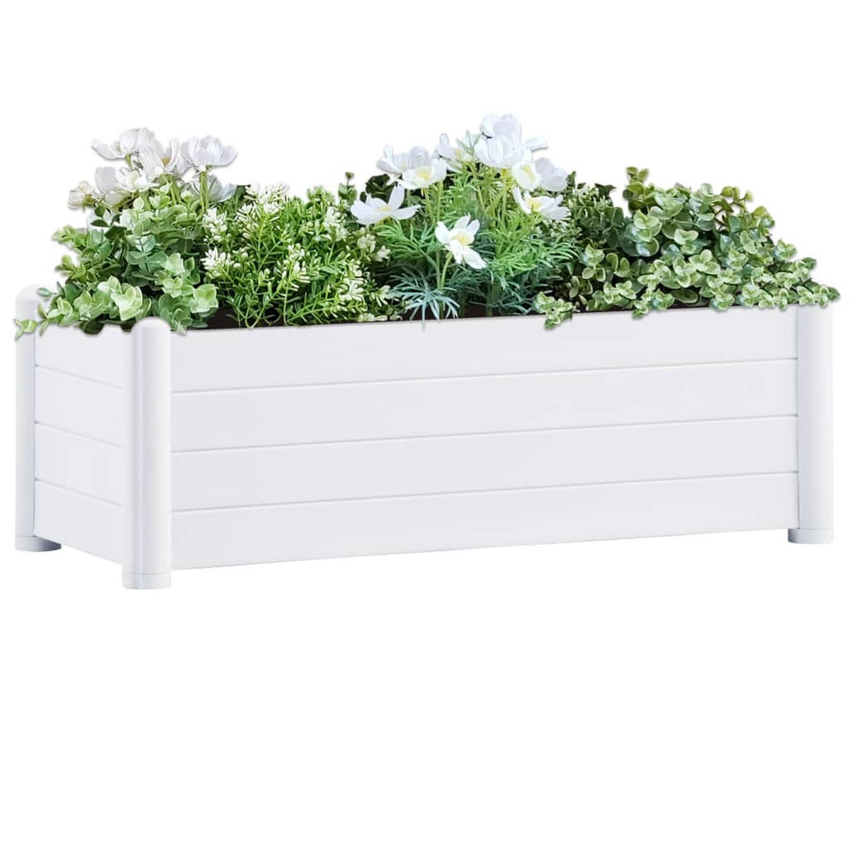 GARTEN-HOCHBEET PP Weiß 100x43x35 cm - Weiß, Kunststoff (100/35/43cm) - furnicato