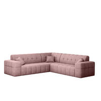 ECKSOFA Corner NIMES Stoff Perfect Harmony Rosa - Rosa, Holz (246/246cm) - Kaiser Möbel