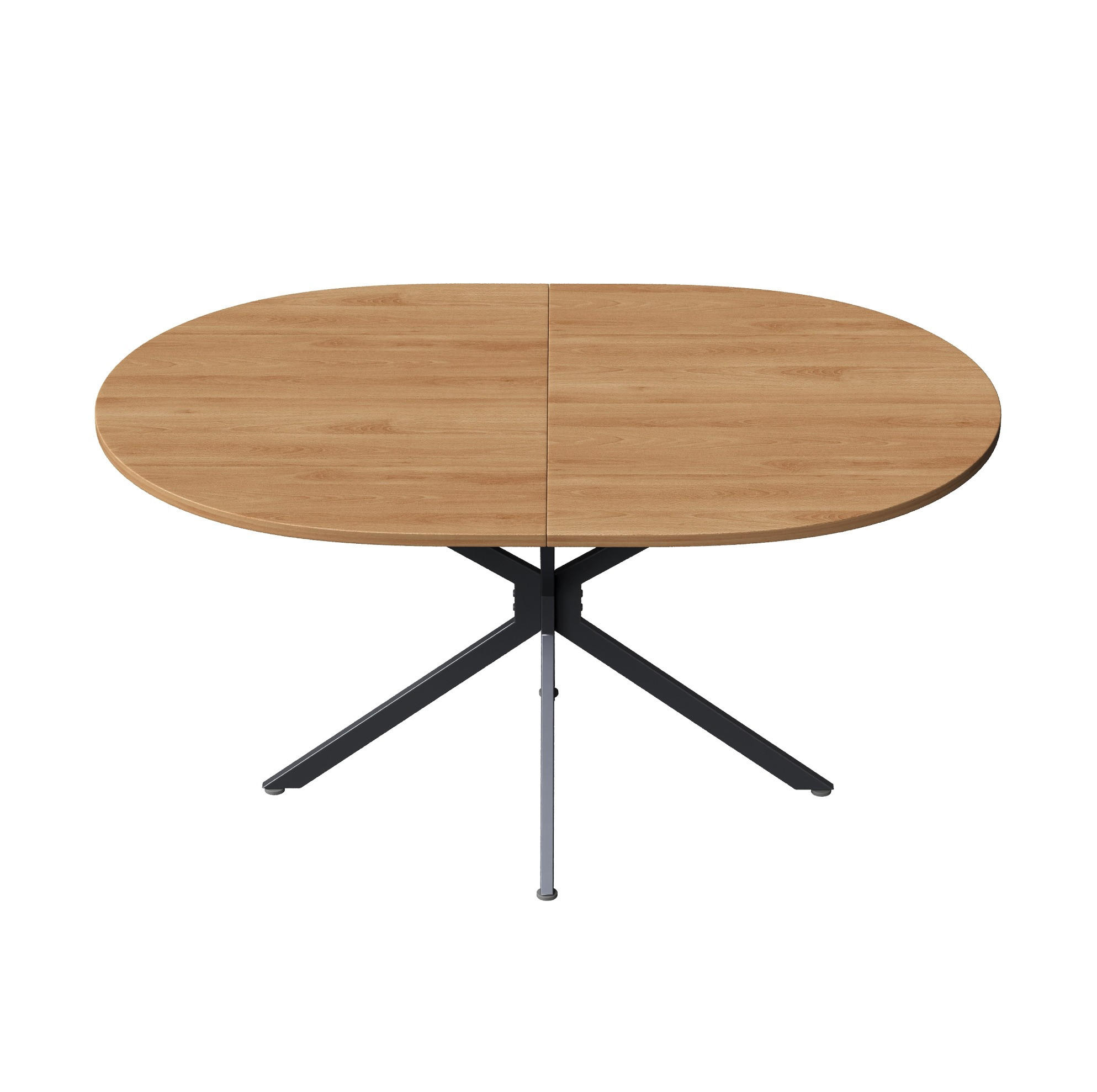ESSTISCH 120/80/75,5 cm in Natur aus MDF mit Kreuzbeinen - Naturfarben, Holzwerkstoff (80/120/75.5cm) - Flora Grace