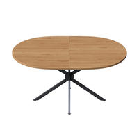 ESSTISCH 120/80/75,5 cm in Natur aus MDF mit Kreuzbeinen - Naturfarben, Holzwerkstoff (80/120/75.5cm) - Flora Grace