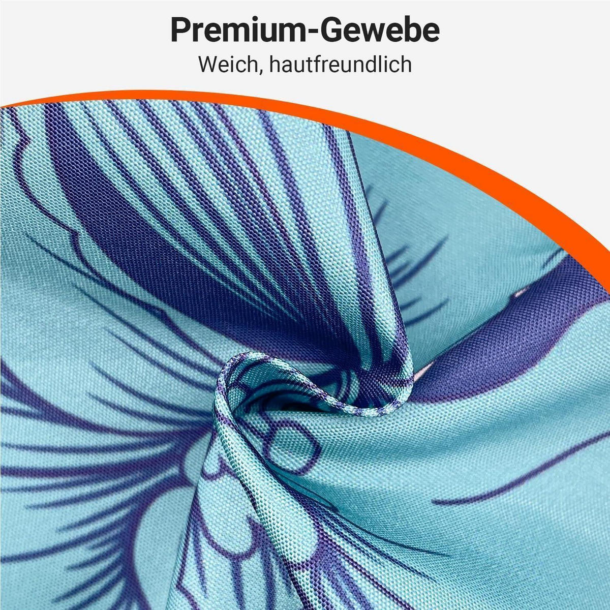 DUSCHVORHANG Blaue Grasblume 180 x 200 cm - Multicolor, Textil (180/200cm)