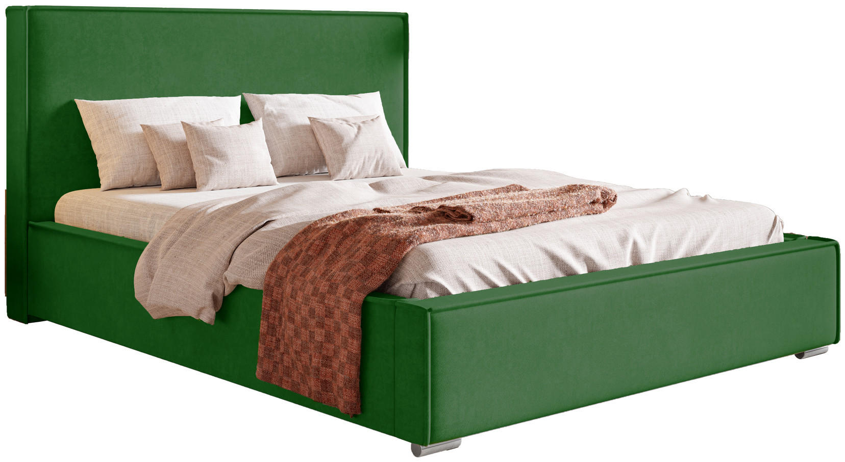 POLSTERBETT 160x200 Sydney mit Bettkasten, Grün - Grün, Holz/Textil (160/200cm) - Emporius