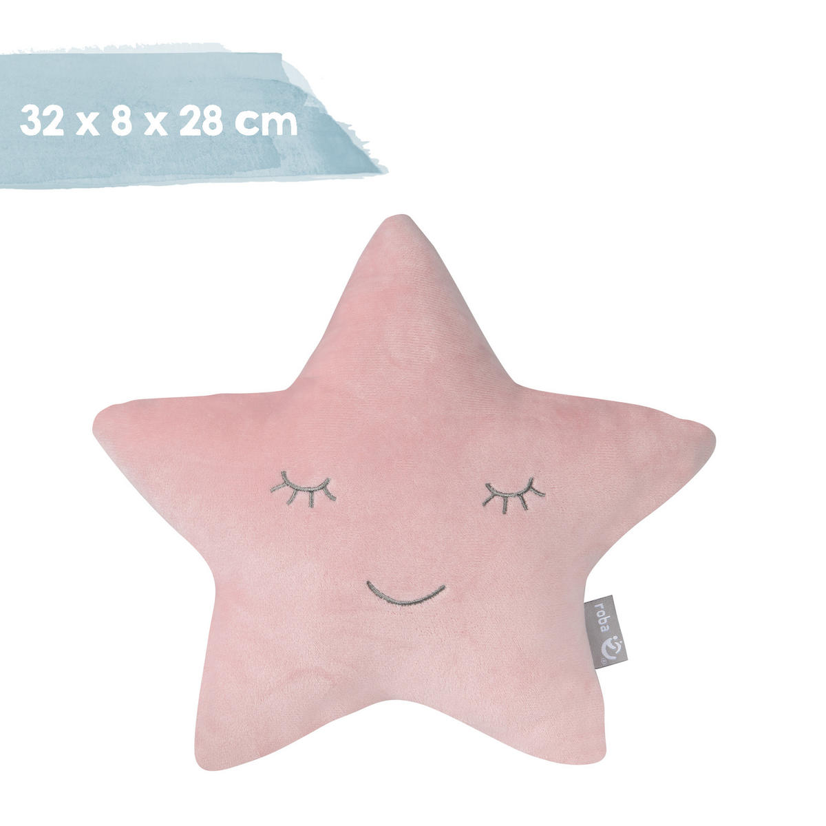 KUSCHEL- UND DEKOKISSEN Stern rosa - Rosa, Textil (32/8cm) - Roba