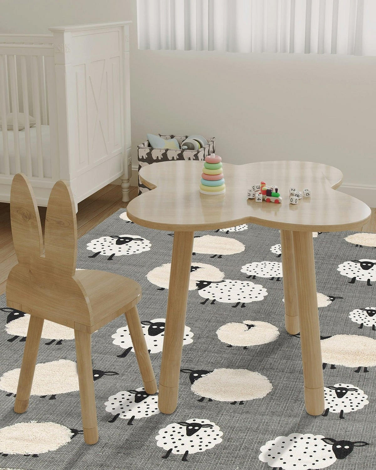 KINDERTEPPICH aus Baumwolle grau - Grau, Naturmaterialien (120/170cm) - AFK Living