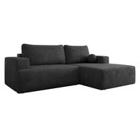 ECKSOFA Mivo, Seite: Rechts - Anthrazit/Schwarz, Holz/Kunststoff (266/163cm) - MIRJAN24