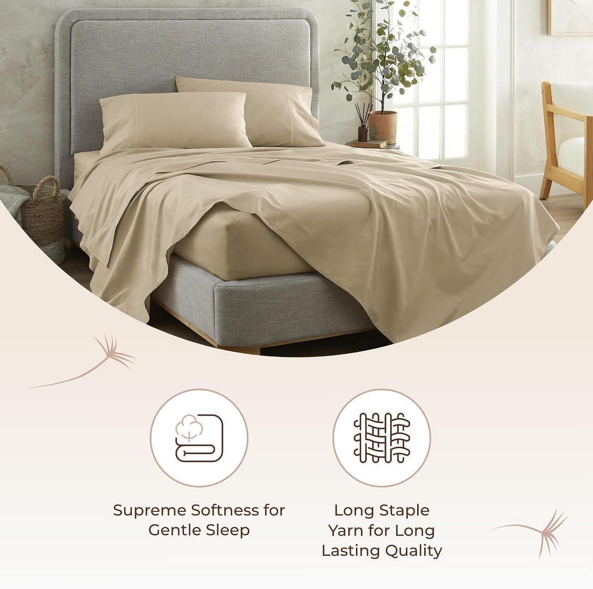 SPANNBETTLAKEN-160*200CM-HELLBRAUN - Hellbraun, Textil (160/200cm)