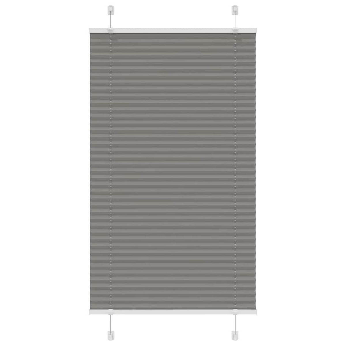 PLISSEE 70/150 cm Stoffbreite 69,4 cm aus Polyester Anthrazit - Anthrazit, Textil (70/150cm) - vidaXL