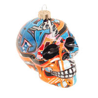 CHRISTBAUMSCHMUCK Graffiti Mehrfarbig 9cm (Glas / 1 Stk.) - Multicolor, Glas (7/9/8cm) - Krebs Glas Lauscha