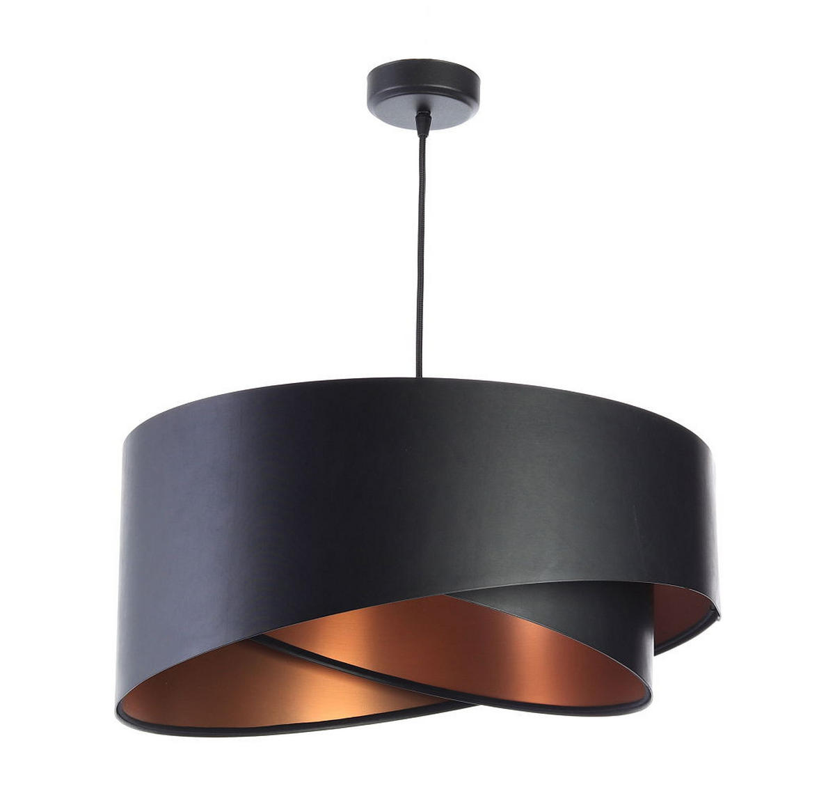 HÄNGELEUCHTE Schwarz 50/23 cm - Schwarz, Kunststoff (50/1/23cm) - ONZENO
