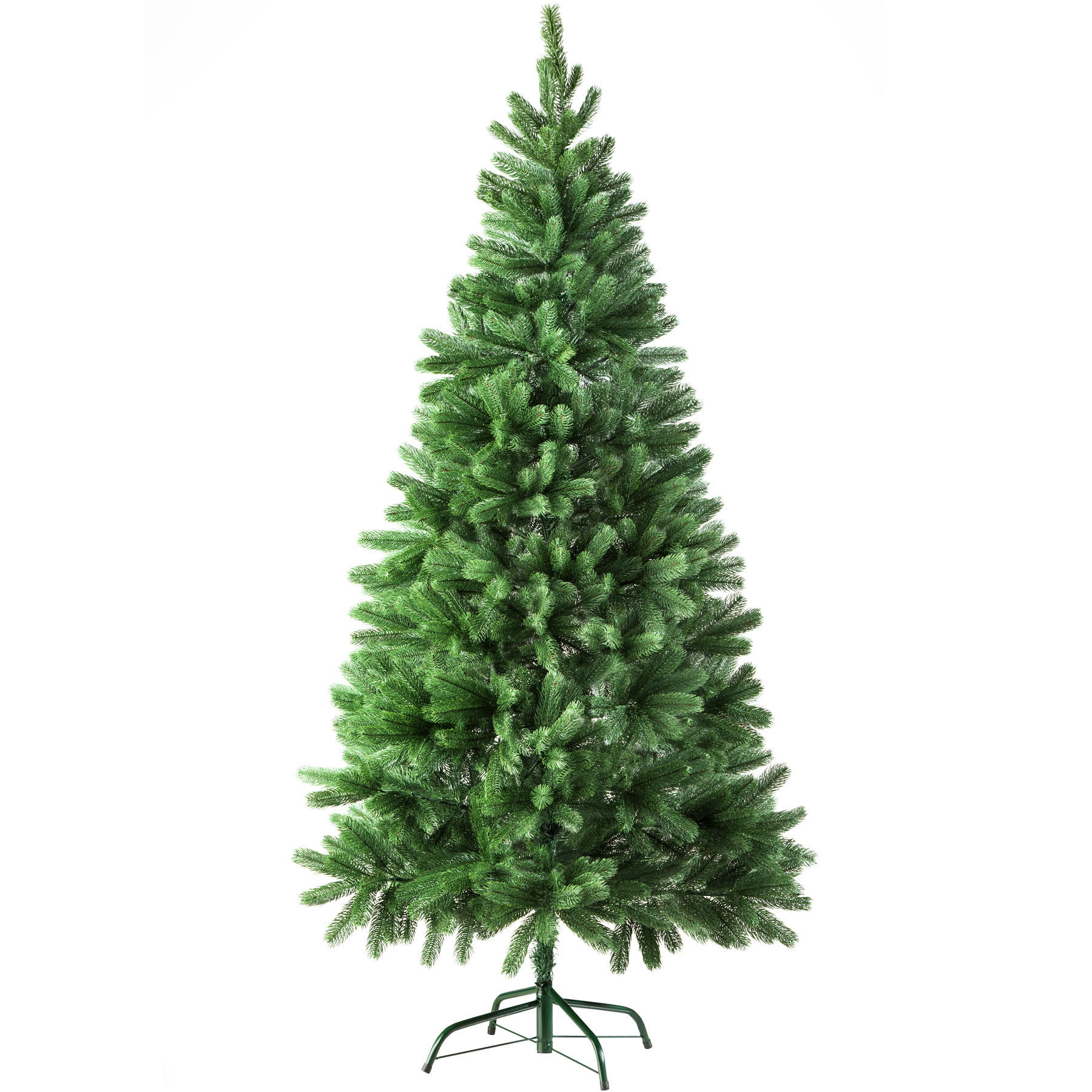 WEIHNACHTSBAUM ,inklusive Metallständer mit Kunststoffkappen,grün - Grün, Kunststoff (180cm) - tectake