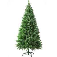 WEIHNACHTSBAUM ,inklusive Metallständer mit Kunststoffkappen,grün - Grün, Kunststoff (180cm) - tectake