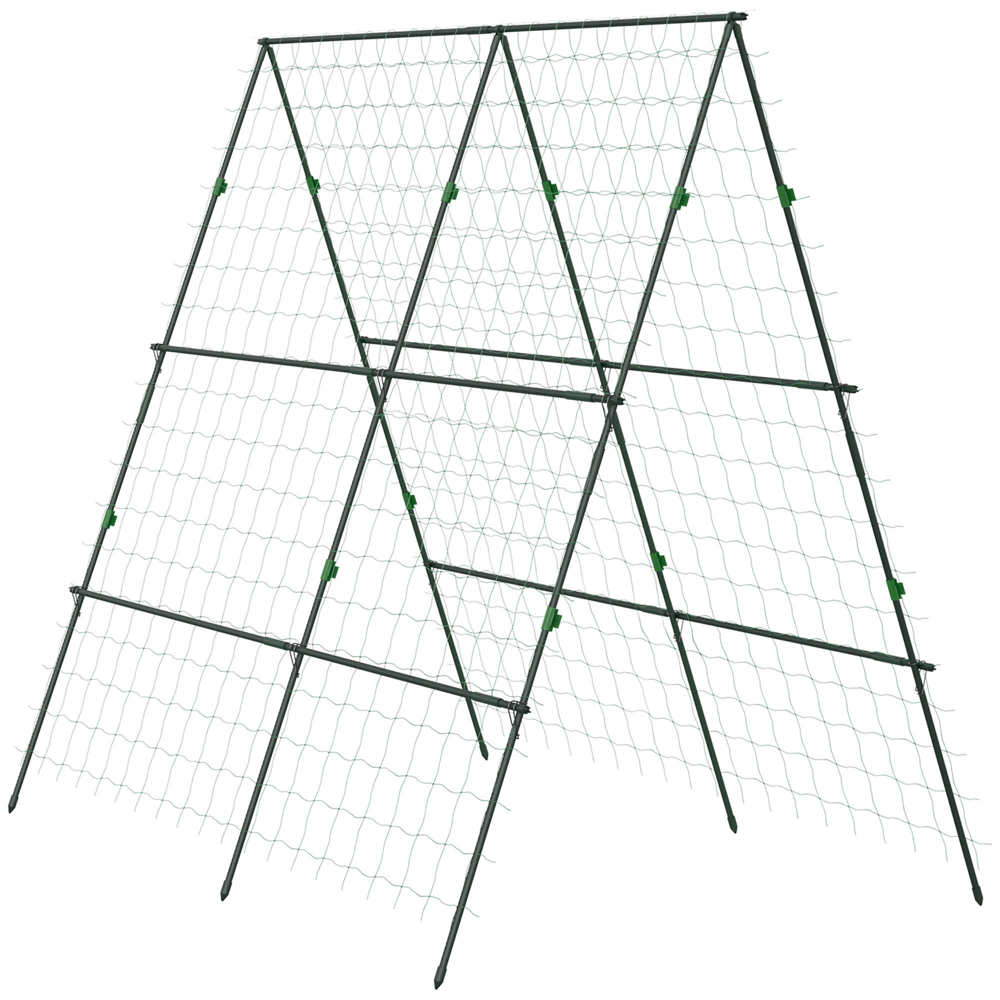 PFLANZENGITTER verstellbar Grün, 180 x 100 x 180 cm - Grün, Kunststoff/Metall (100/180/180cm) - Outsunny