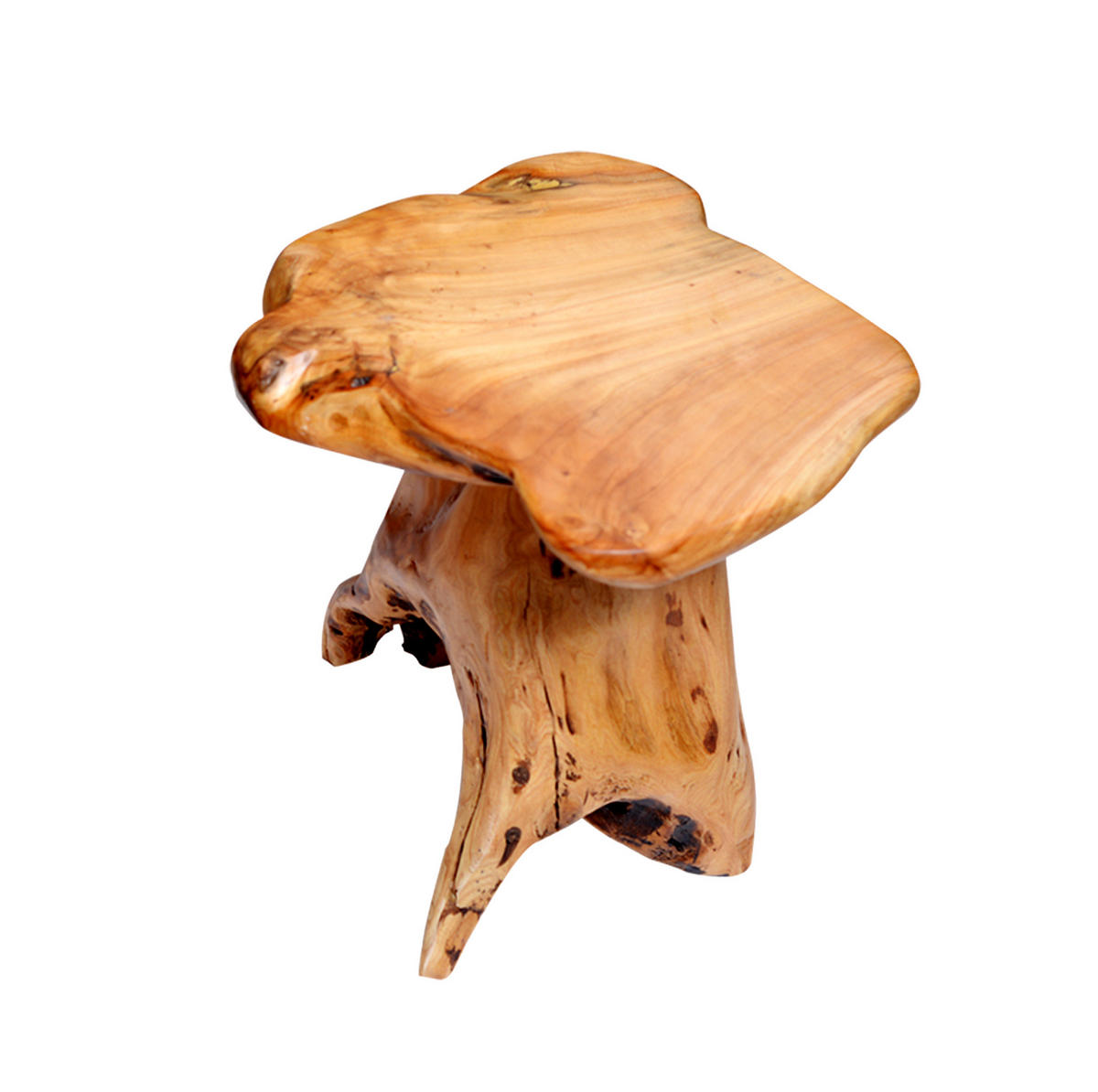 COUCHTISCH 35/30/37 cm Naturholz aus massiven Tannenholzwurzeln mit unregelmäßiger Form - Naturfarben, Holz (35/30/37cm) - OKWISH