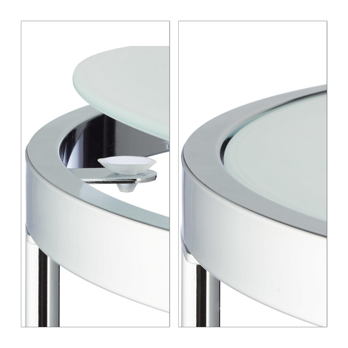 SATZTISCHE - Multicolor, Glas/Metall (50/50/51cm) - Relaxdays