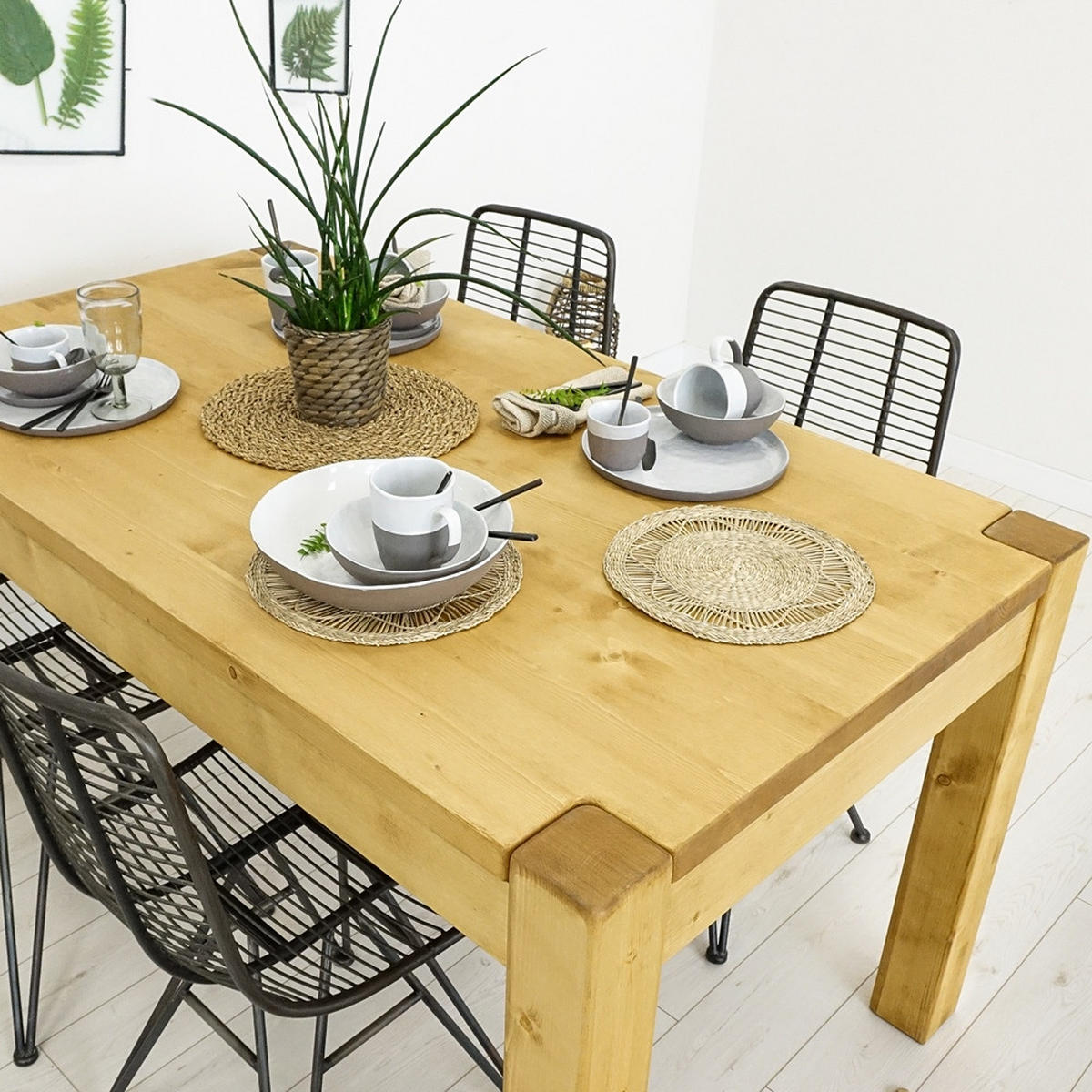 ESSTISCH aus Massivholz Sara - Honig, Holz (160/90/78cm) - Seart