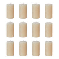 STUMPENKERZE (12er Set) Rustic - Beige, Paraffin (13cm) - Butlers