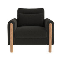 RELAXSESSEL 87/83/88,5 cm dunkelgrau aus Teddy mit dickem Sitzkissen - Dunkelgrau, Textil (83/88.5/87cm) - OKWISH