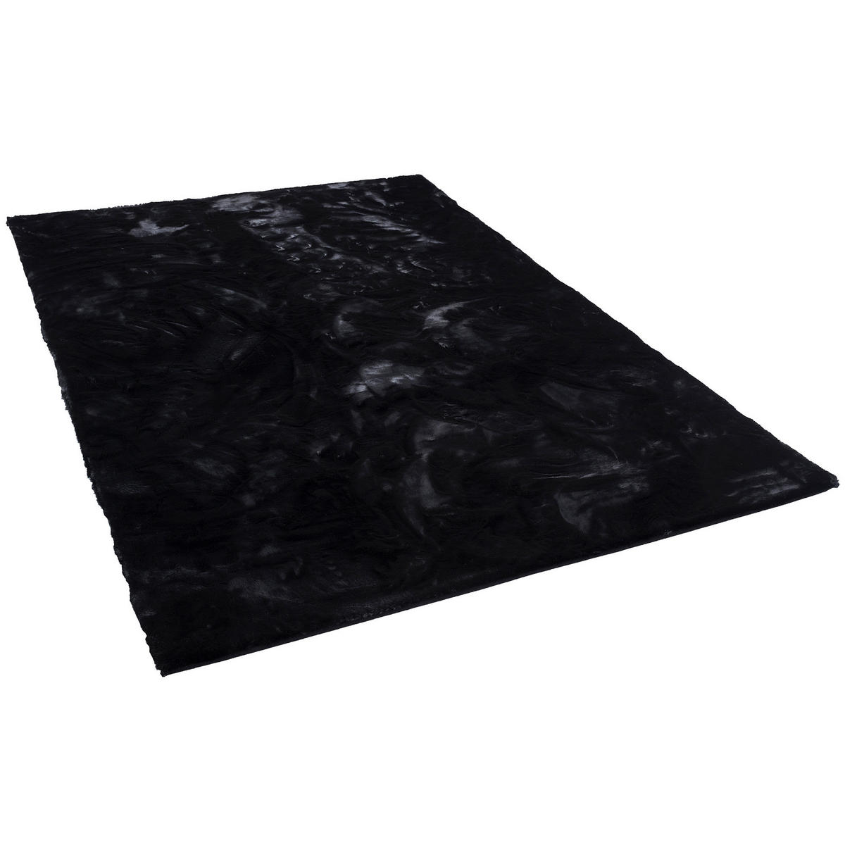 FELLTEPPICH LUXUS SUPER SOFT PLUSH - Schwarz, Textil (120/170cm) - Pergamon