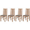 STUHL 4er ONTIKA 1, hell nussbaum - Hellbraun/Graubraun, Holz (43/94/40cm) - Leaf Design