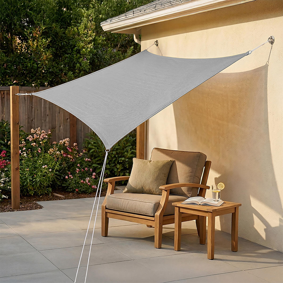 SONNENSEGEL - Anthrazit, Kunststoff/Metall (400/300cm) - Relaxdays