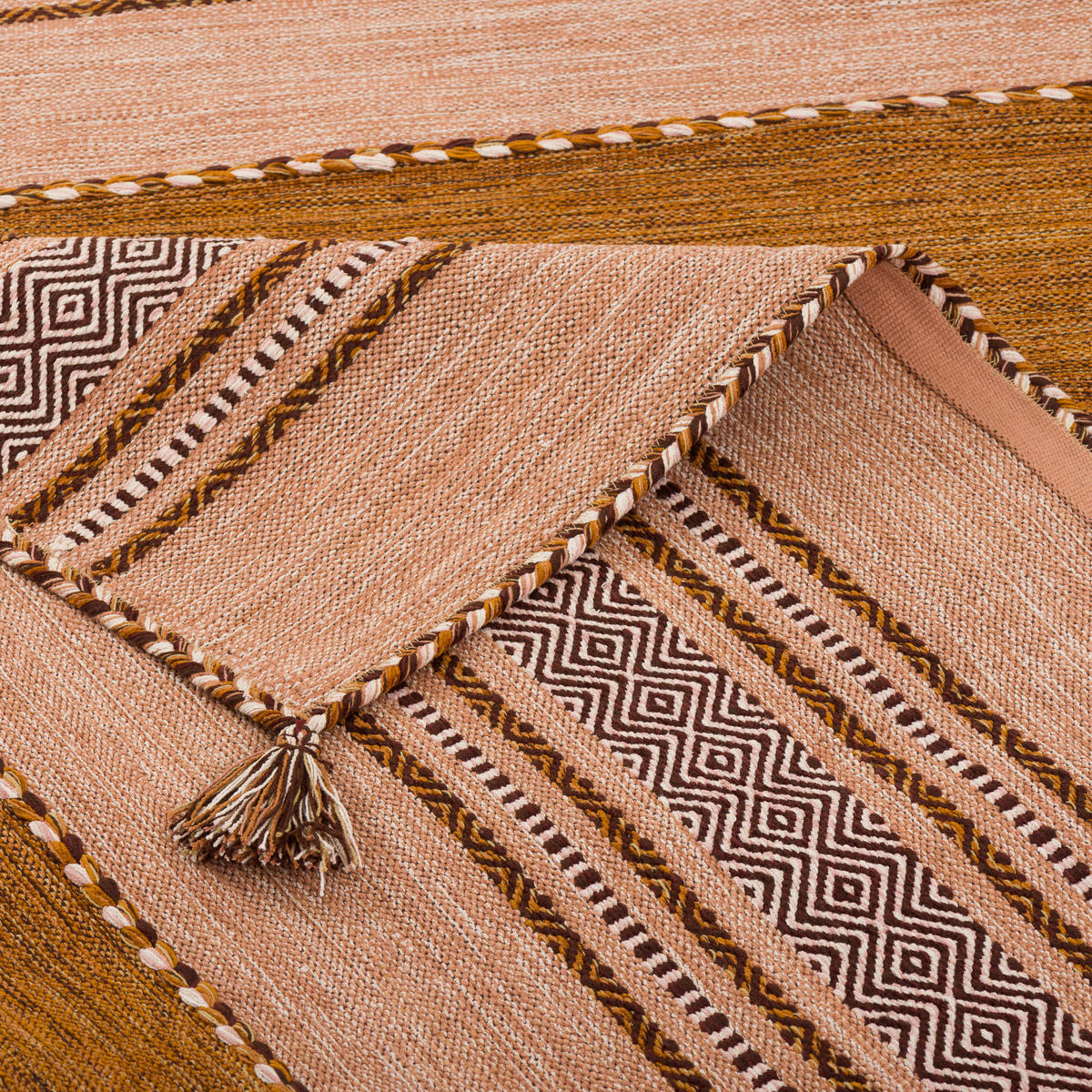 NATUR TEPPICH KELIM NAVARRO - Braun, Textil (200/300cm) - Pergamon