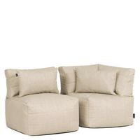 SITZSACK-SOFA 2-tlg. modular outdoor Noa - Beige, Textil (143/70/78cm) - icon